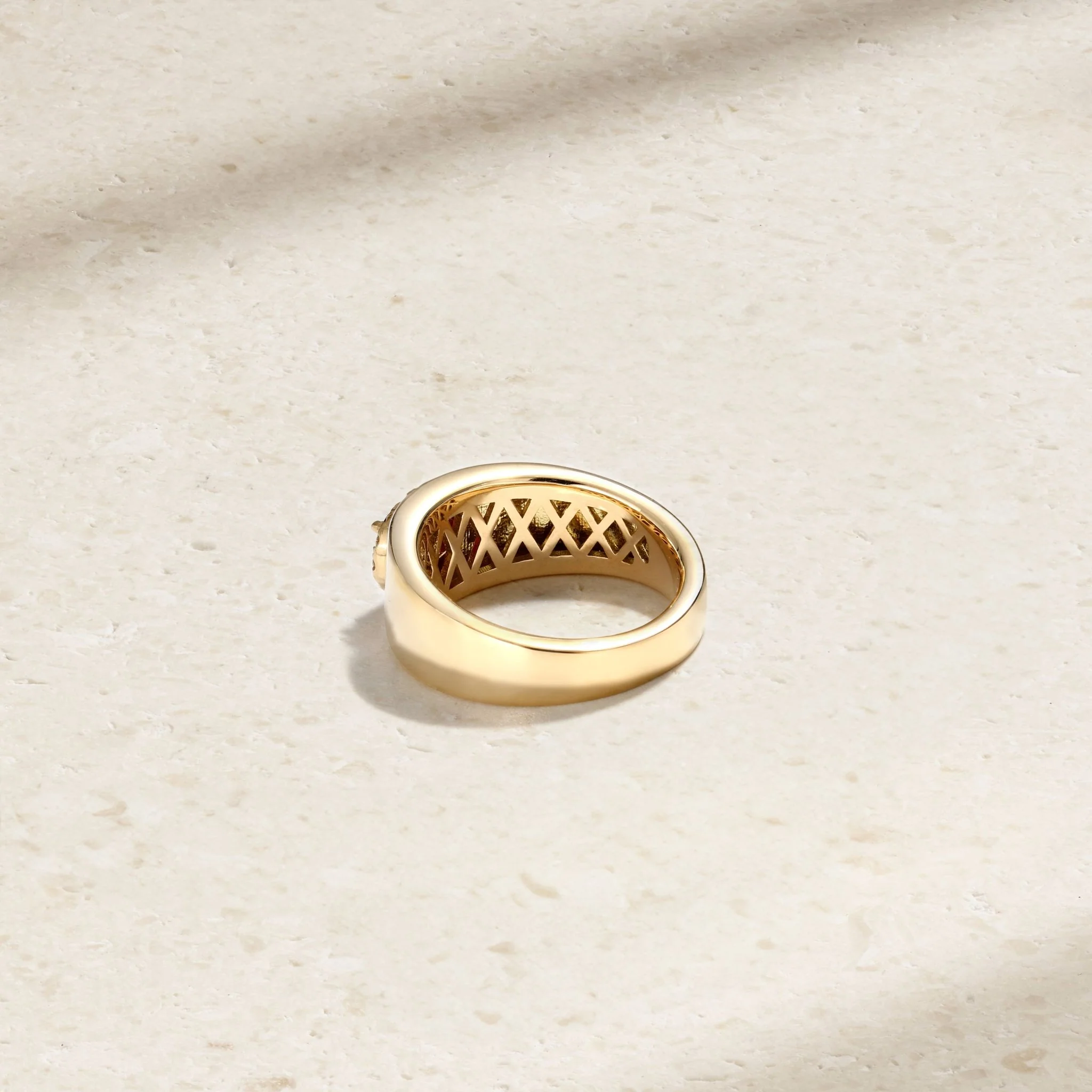 Heirloomed Oval Sapphire Cigar Band - Image 4