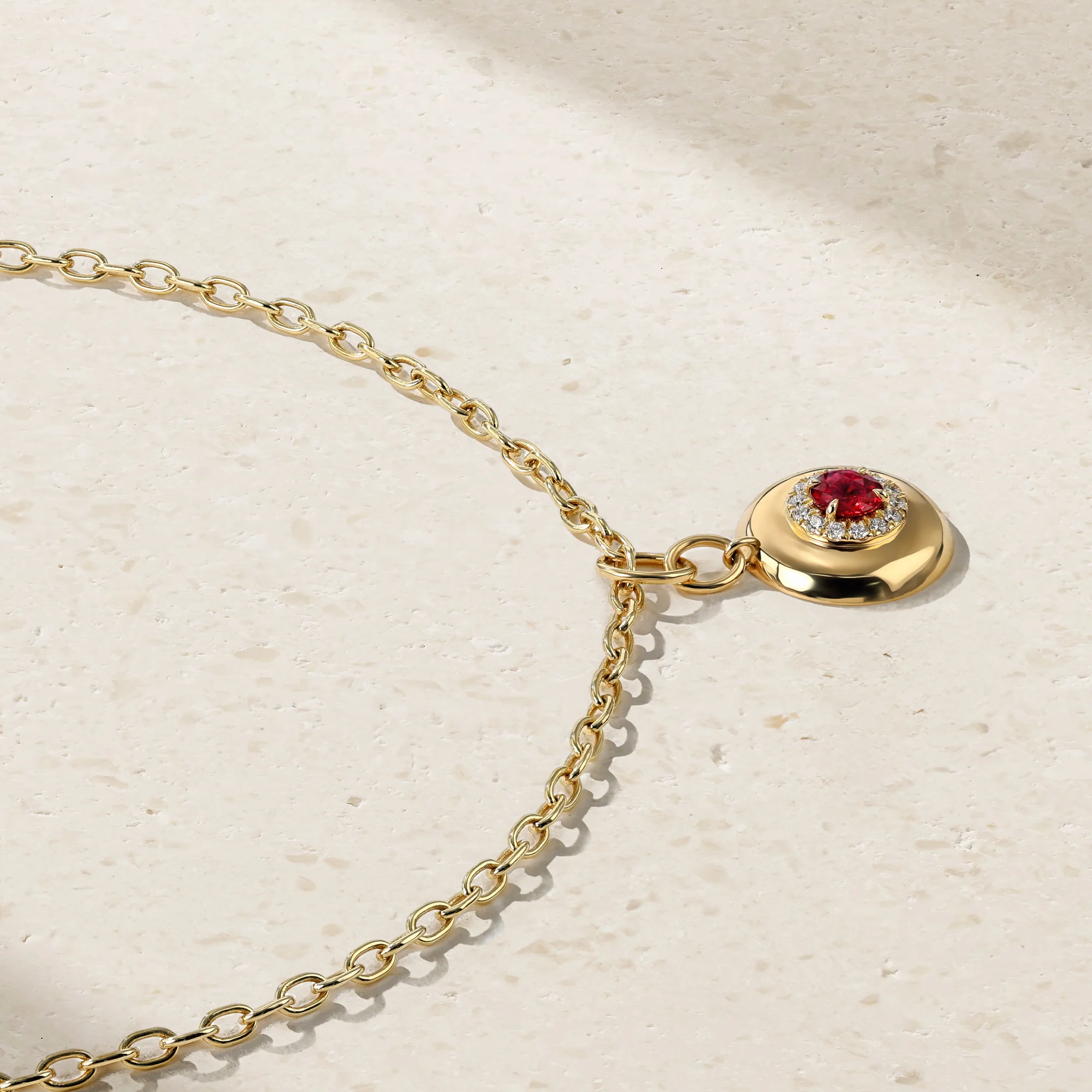 Heirloomed Round Ruby Pendant - Image 3