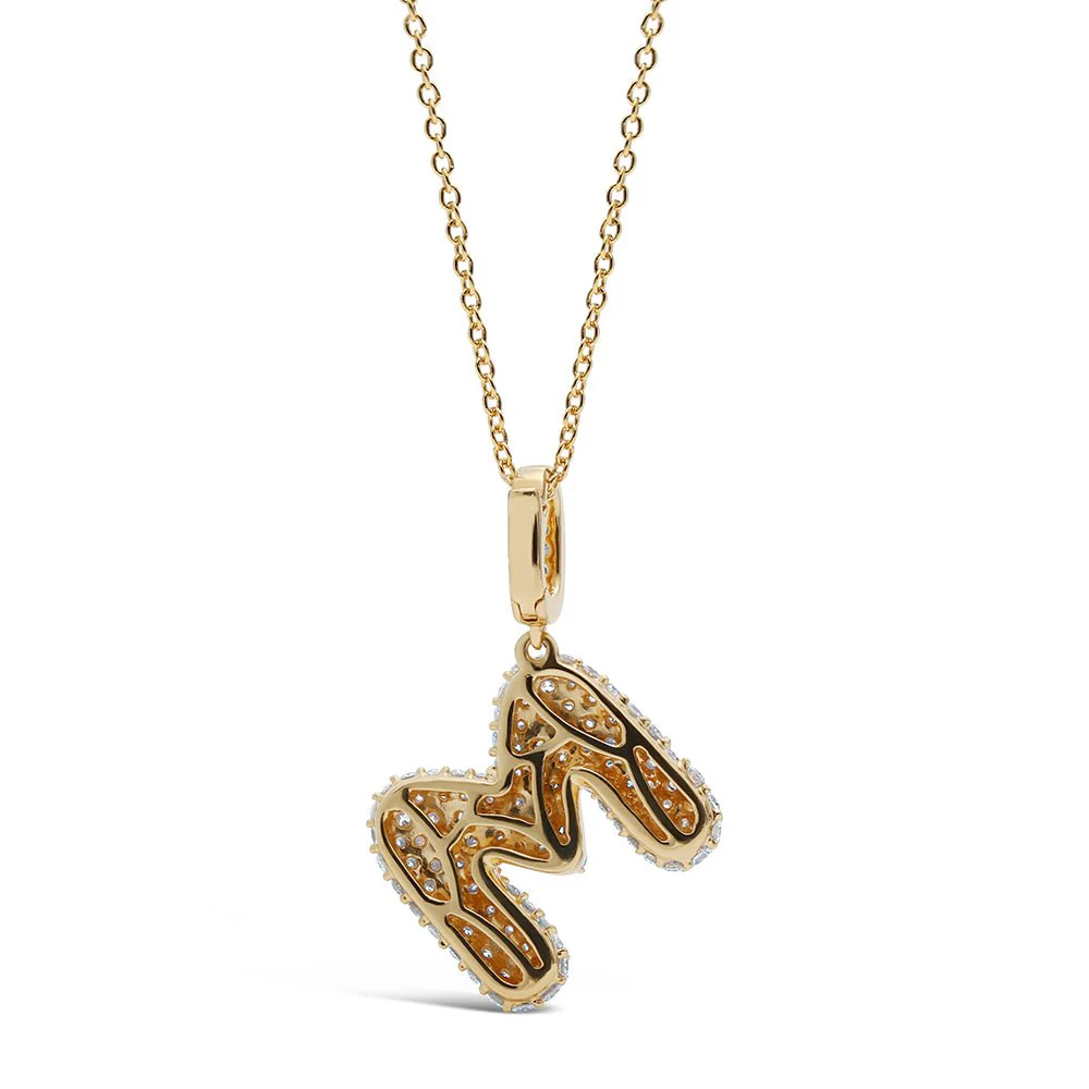 Initial "M" Diamond Pendant - Image 4