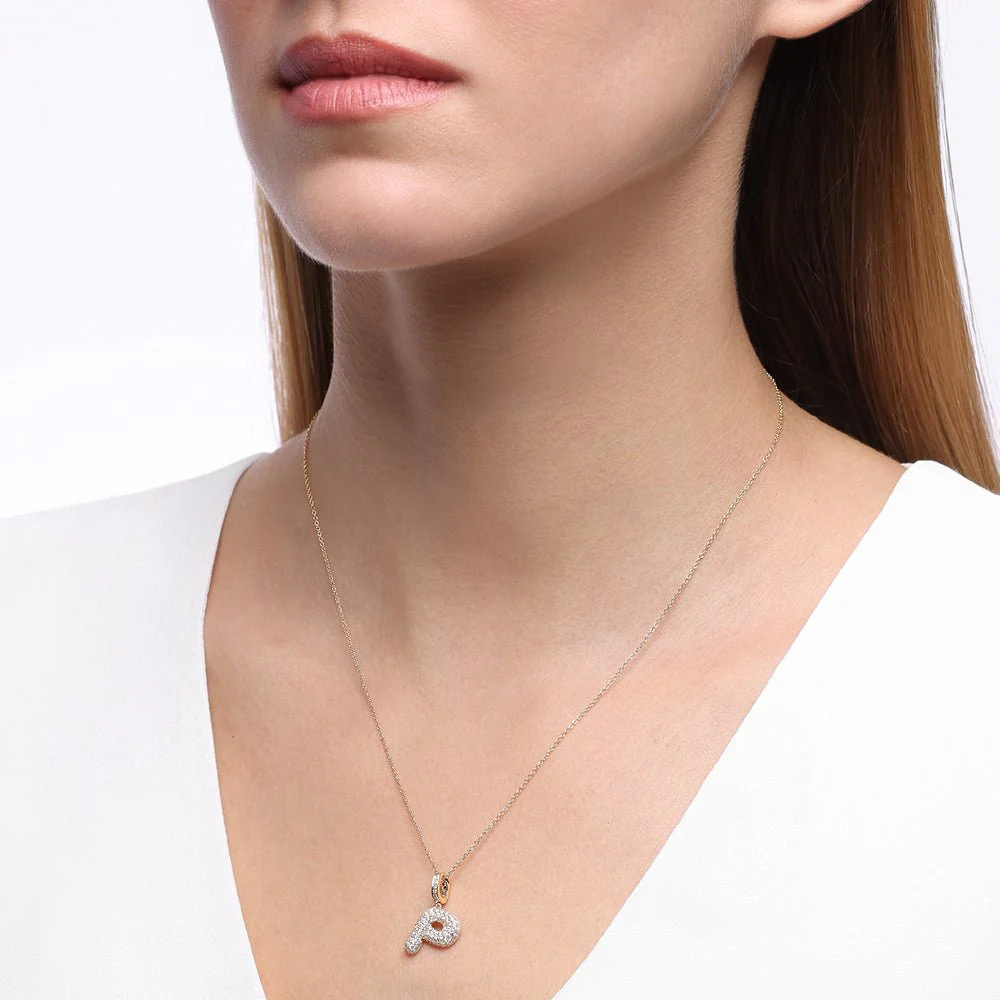 Initial "P" Diamond Pendant - Image 2