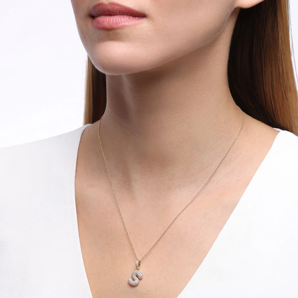Initial "S" Diamond Pendant - Image 2