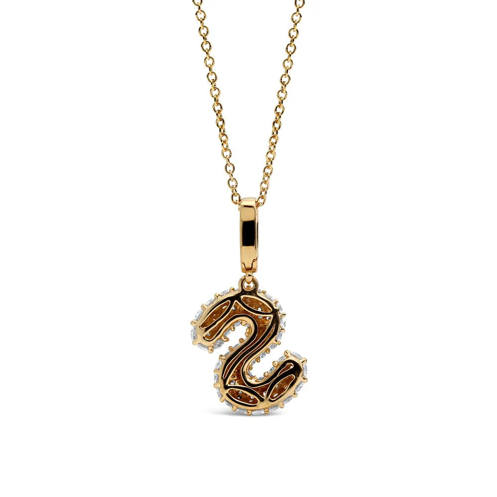 Initial "S" Diamond Pendant - Image 4