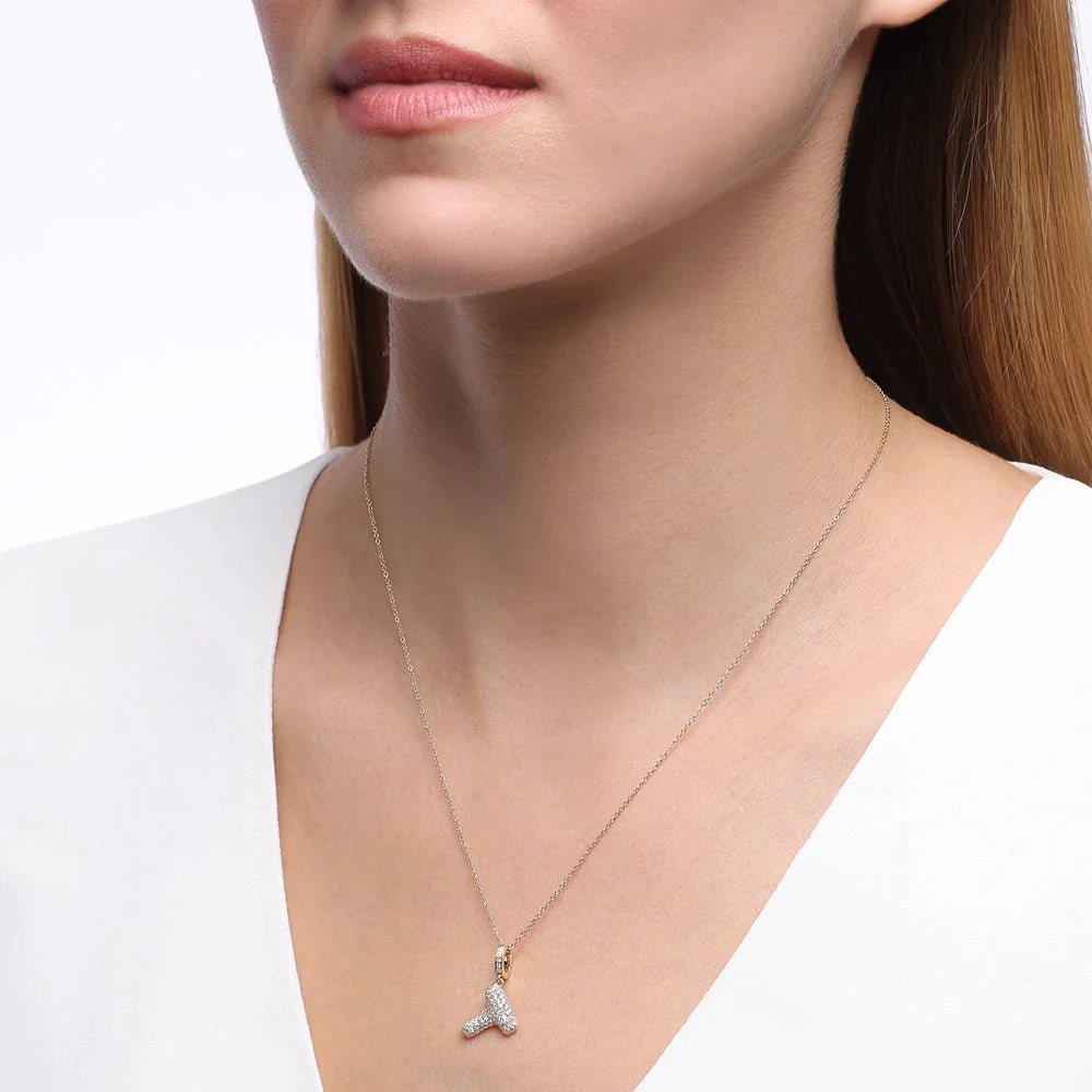 Initial "T" Diamond Pendant - Image 2