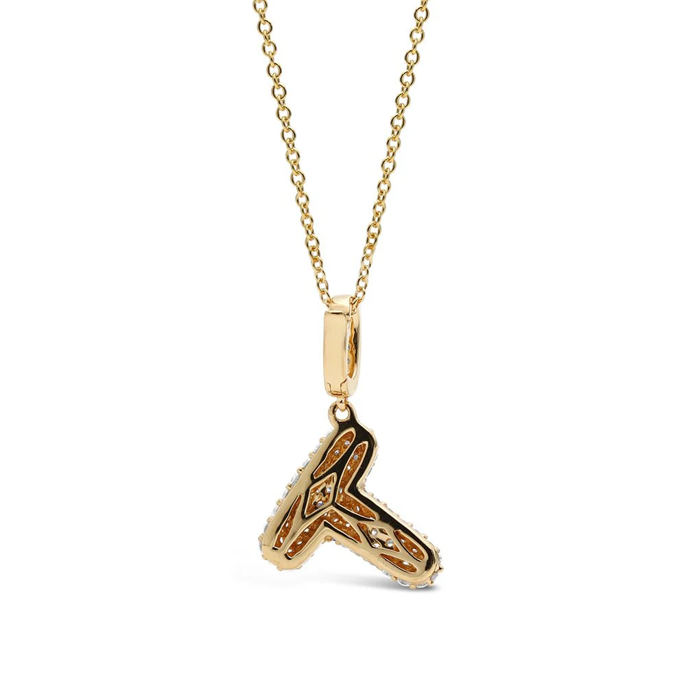 Initial "T" Diamond Pendant - Image 4
