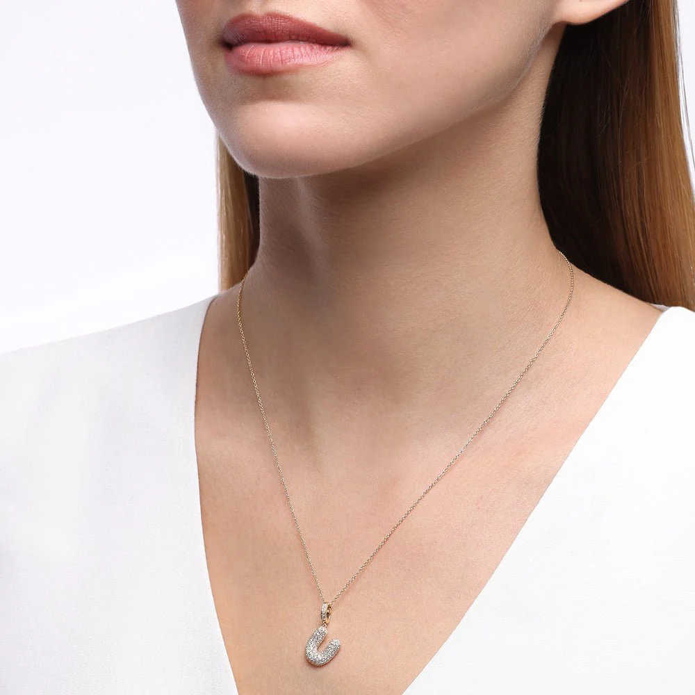 Initial "U" Diamond Pendant - Image 2