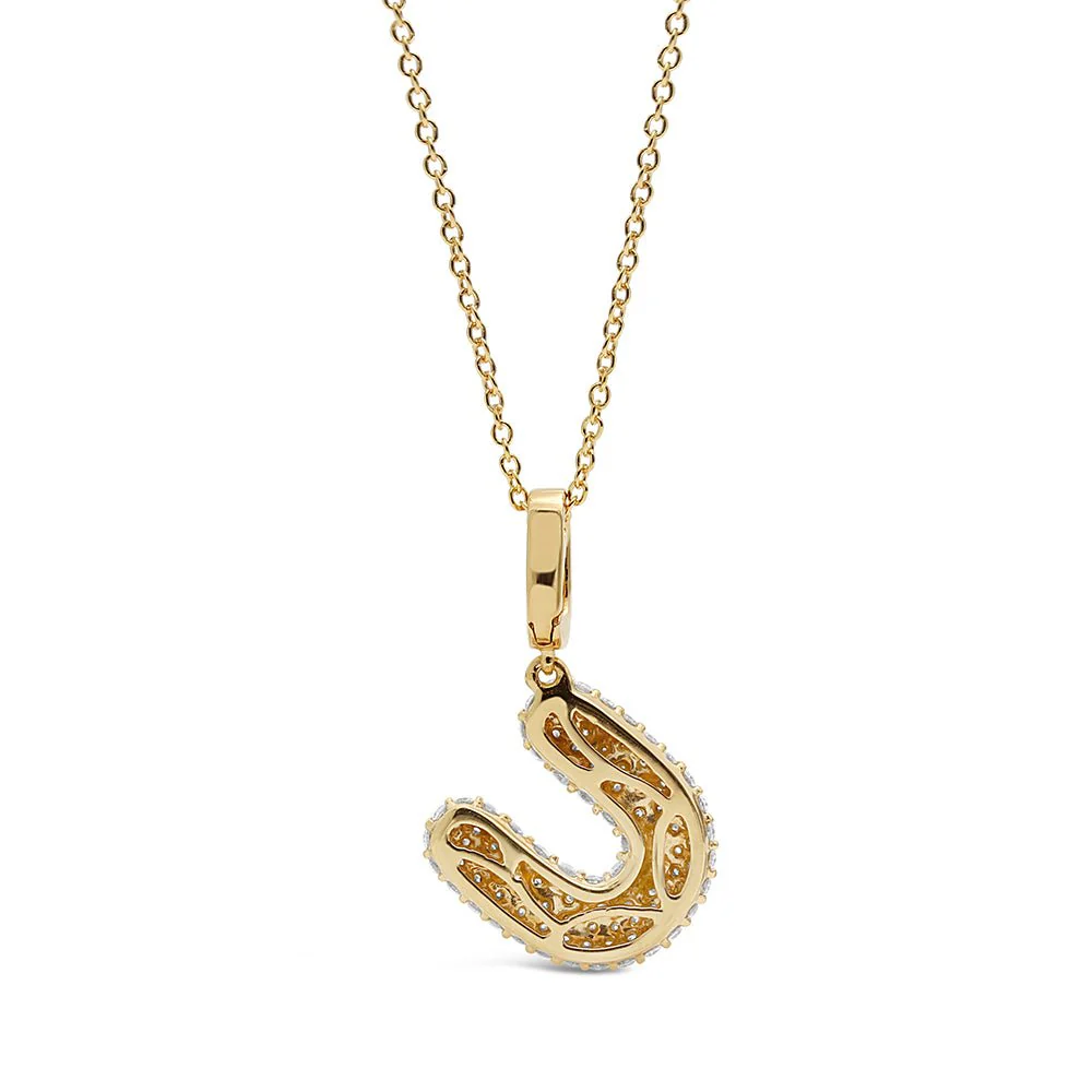 Initial "U" Diamond Pendant - Image 4