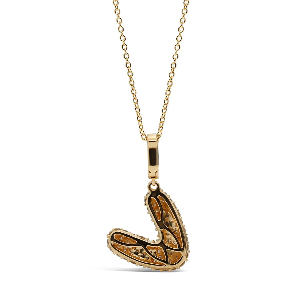 Initial "V" Diamond Pendant - Image 4