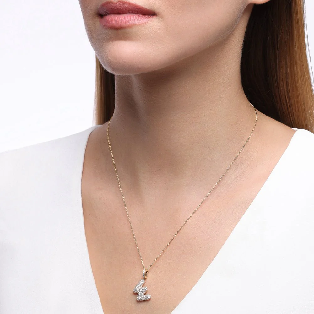 Initial "W" Diamond Pendant - Image 2