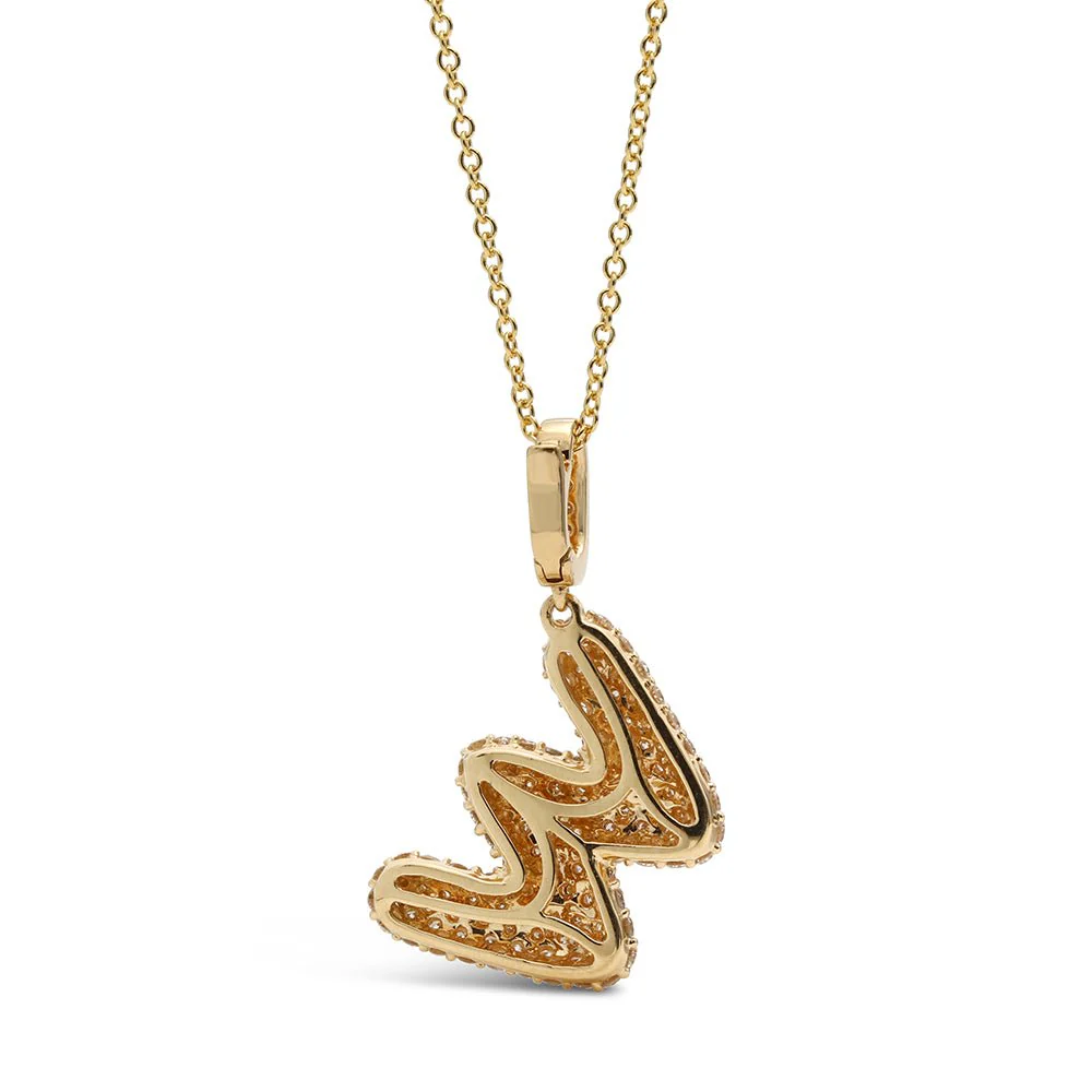 Initial "W" Diamond Pendant - Image 4