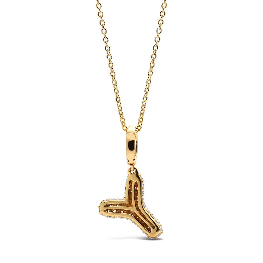 Initial "Y" Diamond Pendant - Image 4