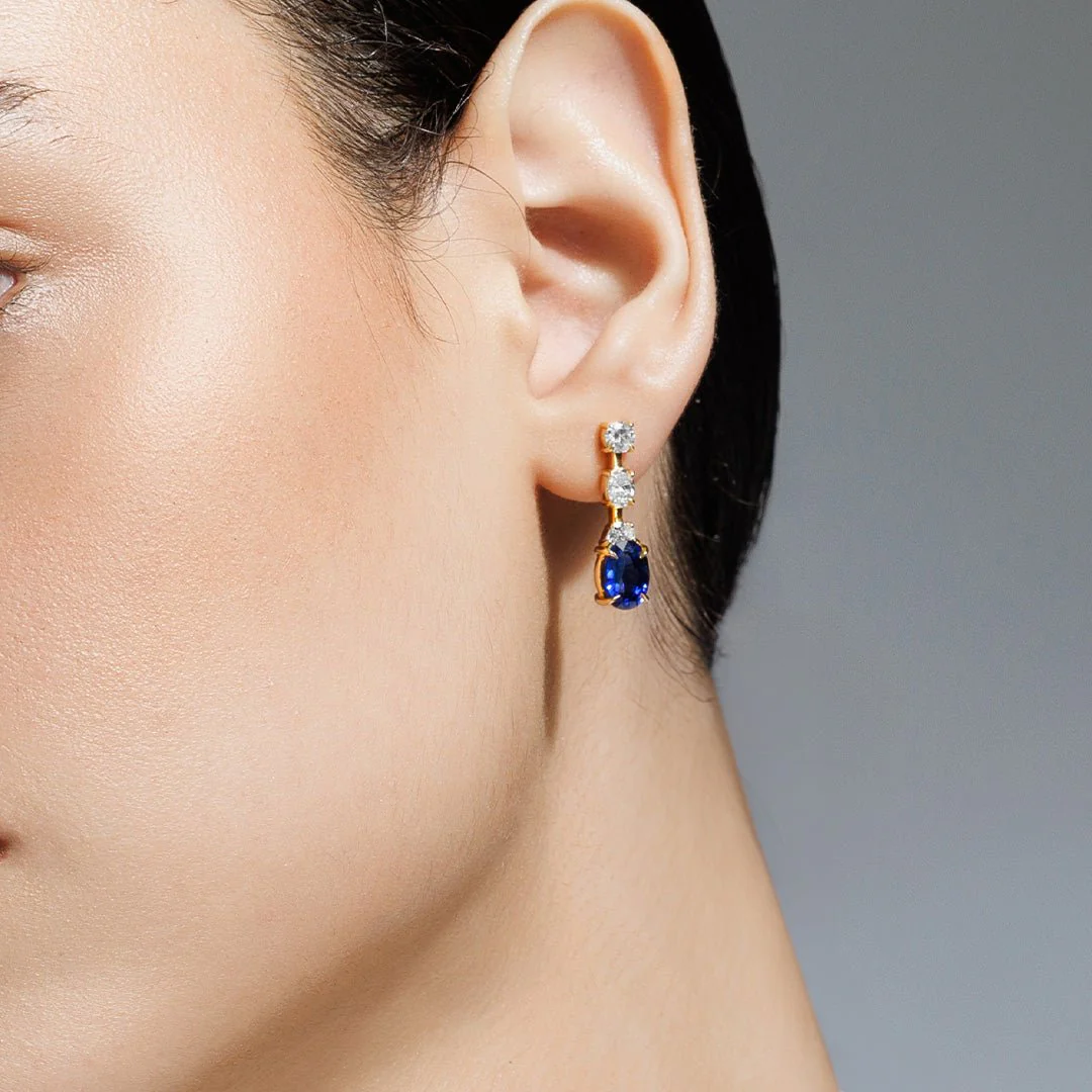 Medley Sapphire and Diamond Earrings - Image 2