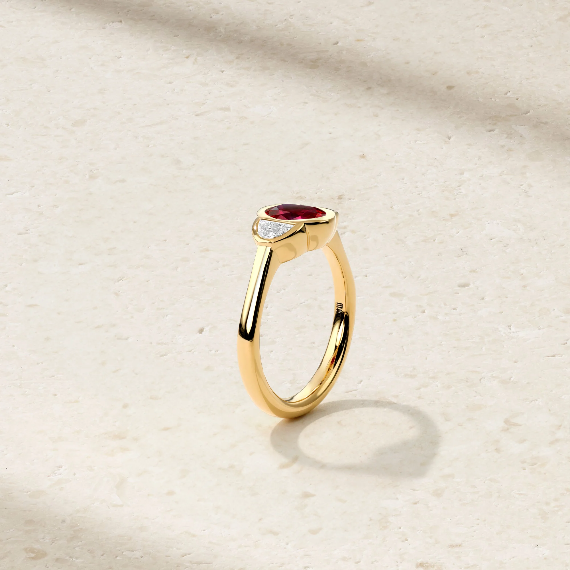 Modern Icon Oval Ruby and Diamond Ring - Image 3