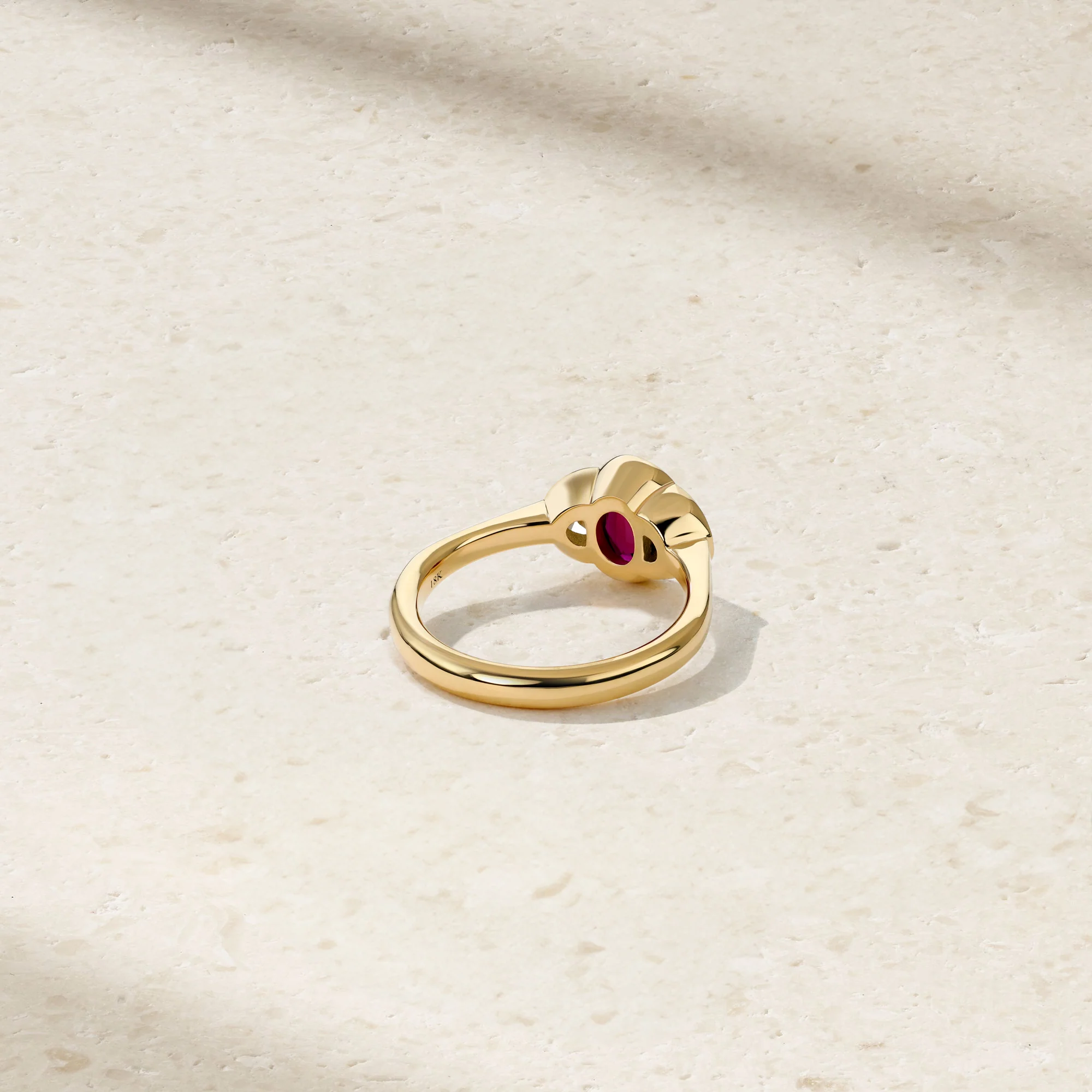 Modern Icon Oval Ruby and Diamond Ring - Image 4