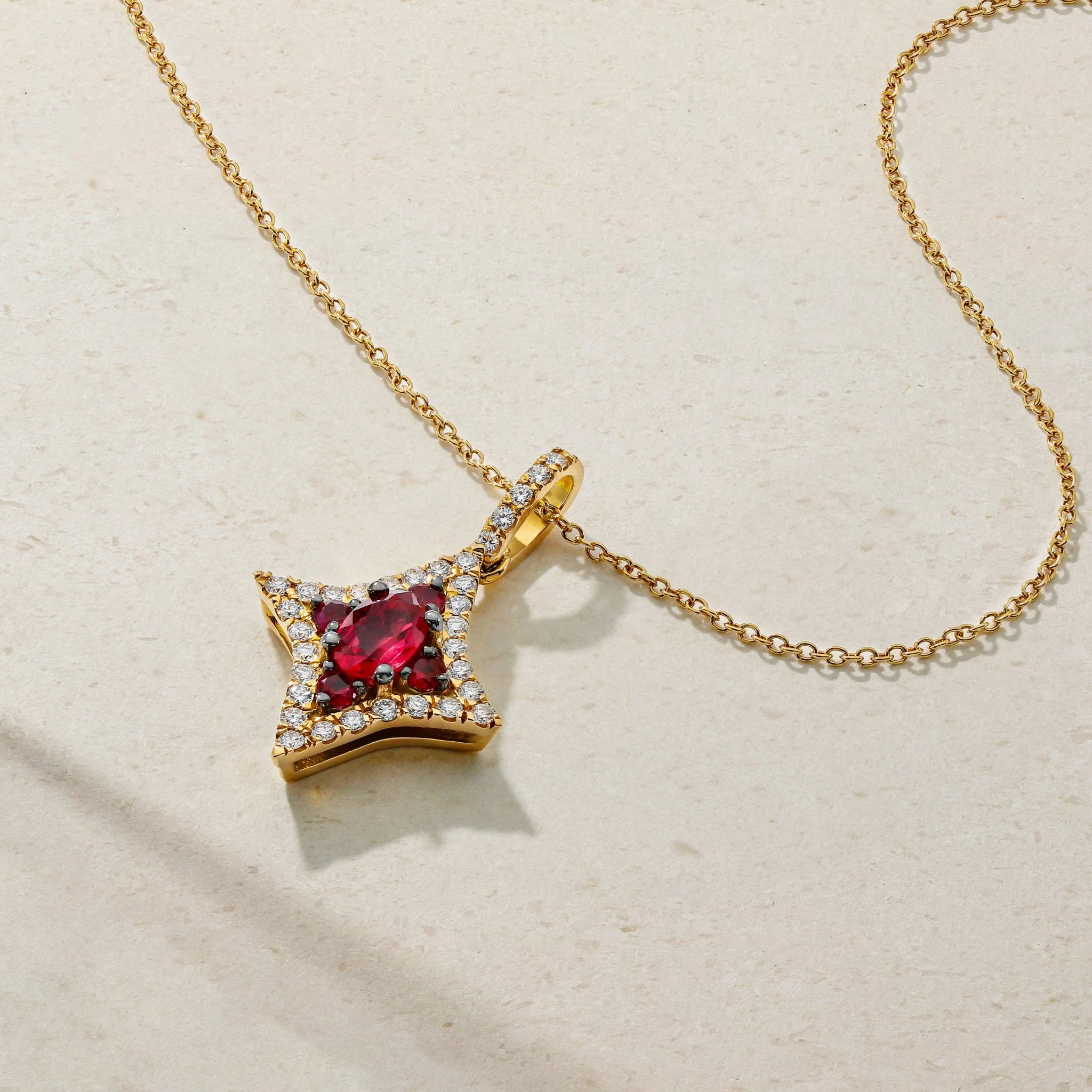 Notte Ruby and Diamond Pendant - Image 3