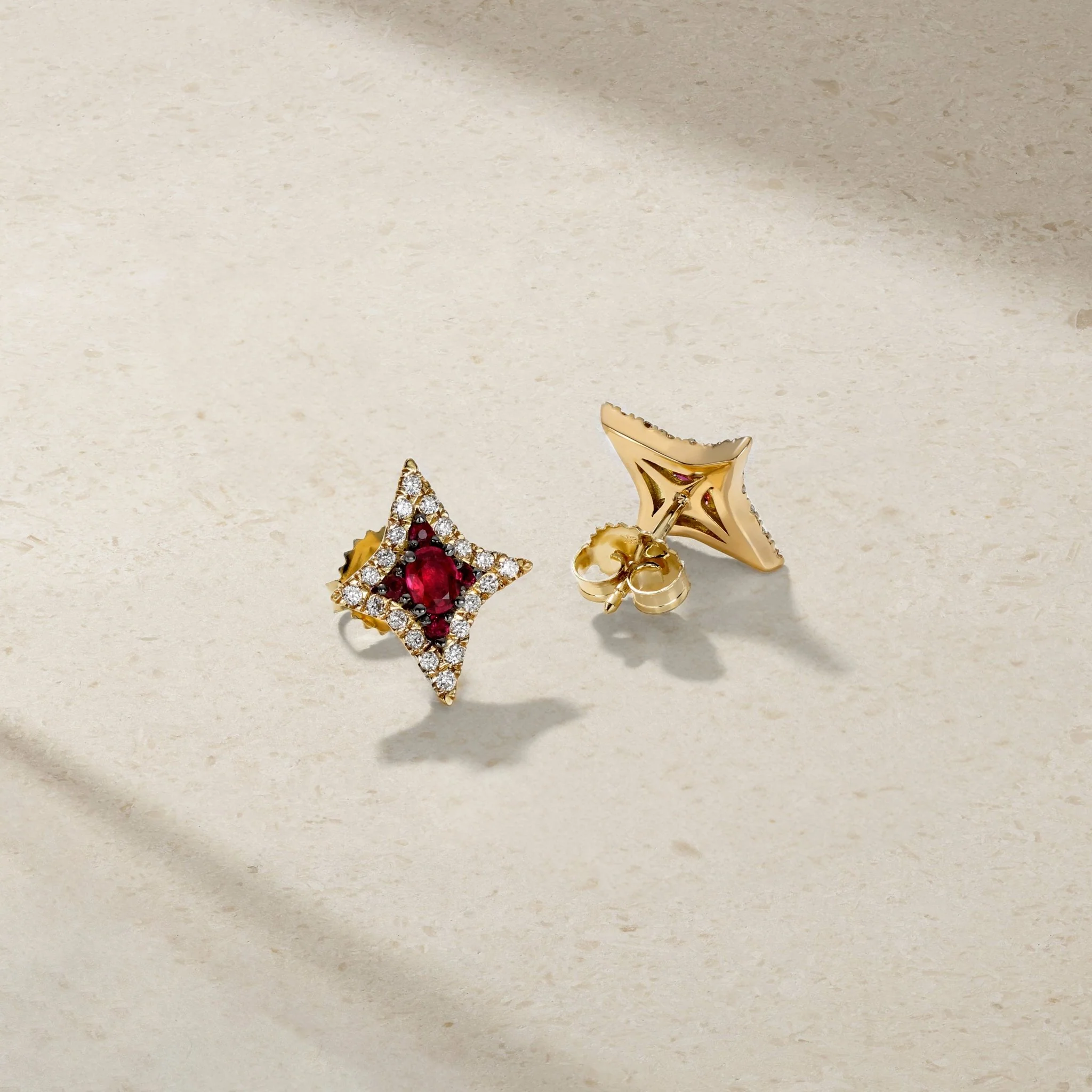 Notte Ruby and Diamond Earrings - Image 3