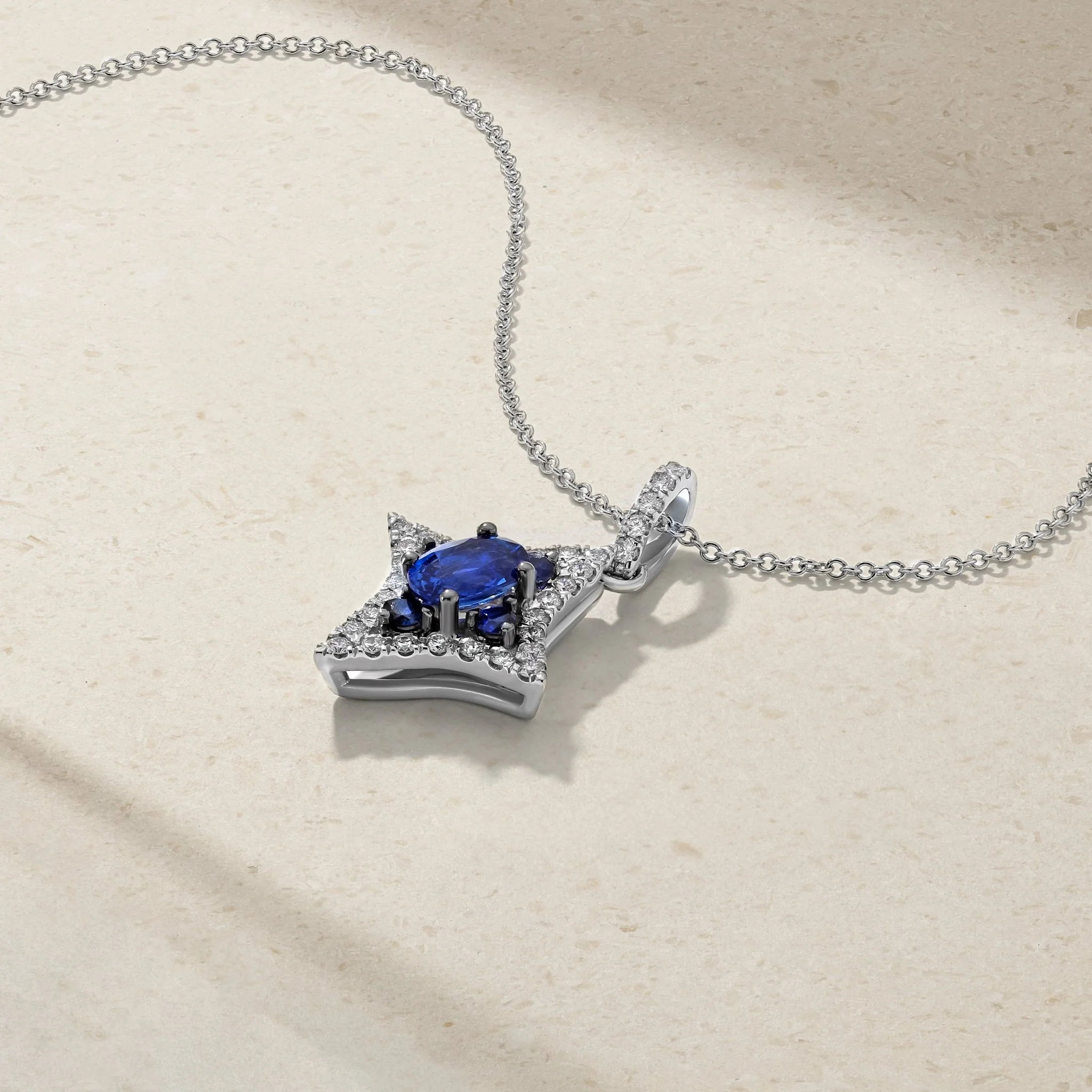 Notte Sapphire and Diamond Pendant - Image 3
