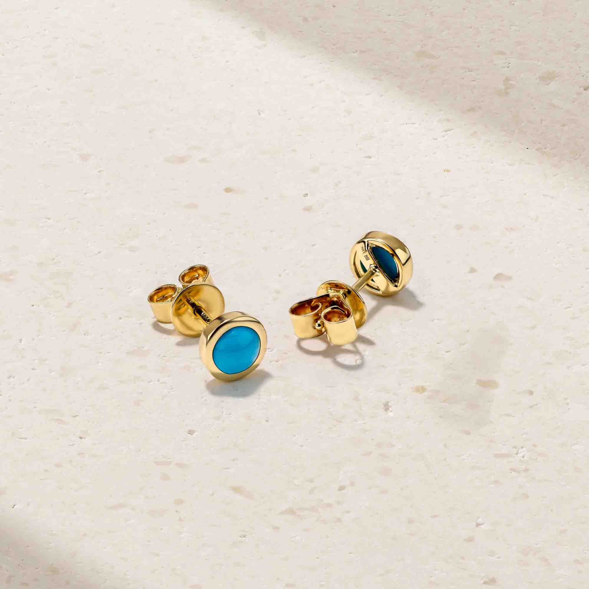 Petite Bubble Turquoise Stud Earring - Image 3