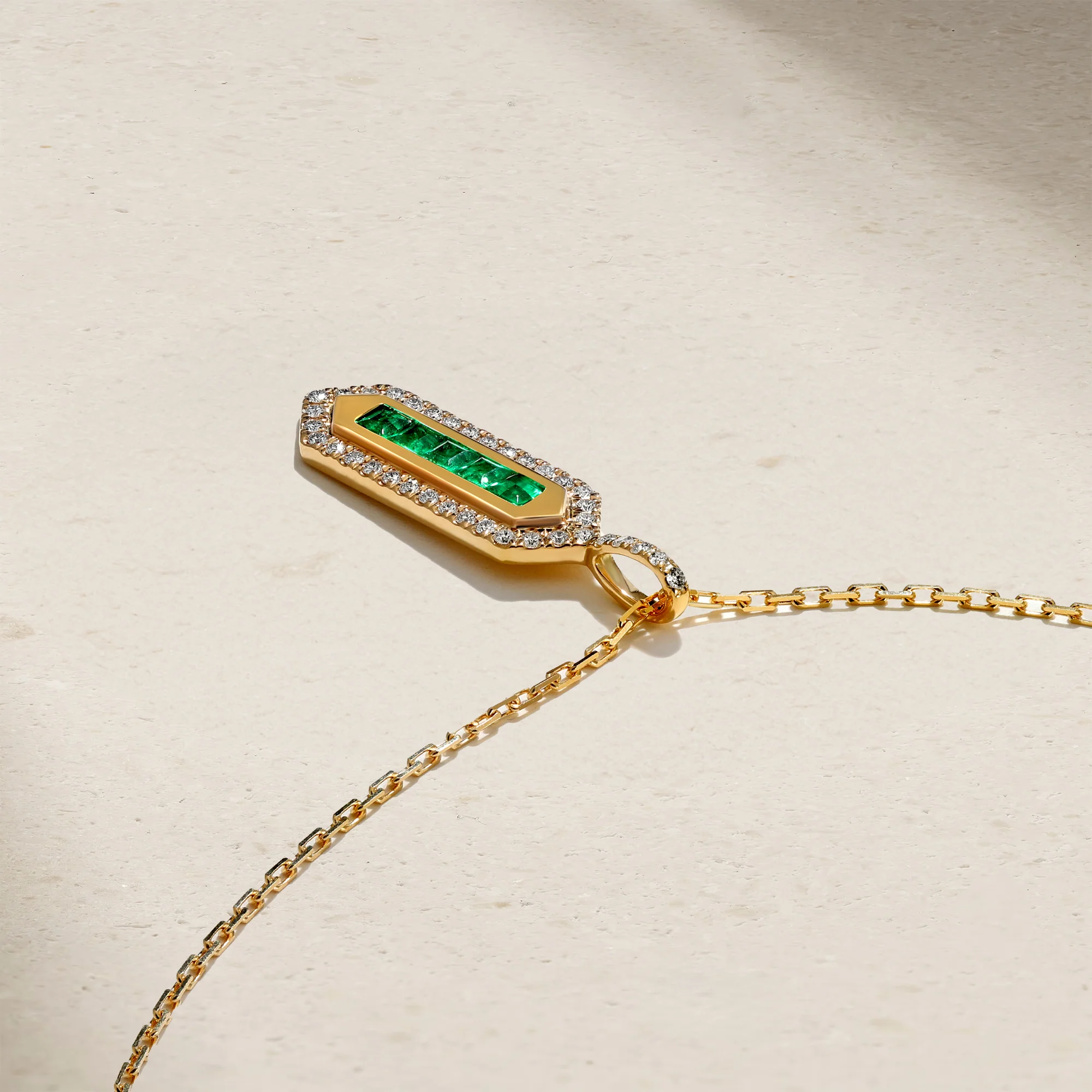 Pharaoh Emerald and Diamond Pendant - Image 3