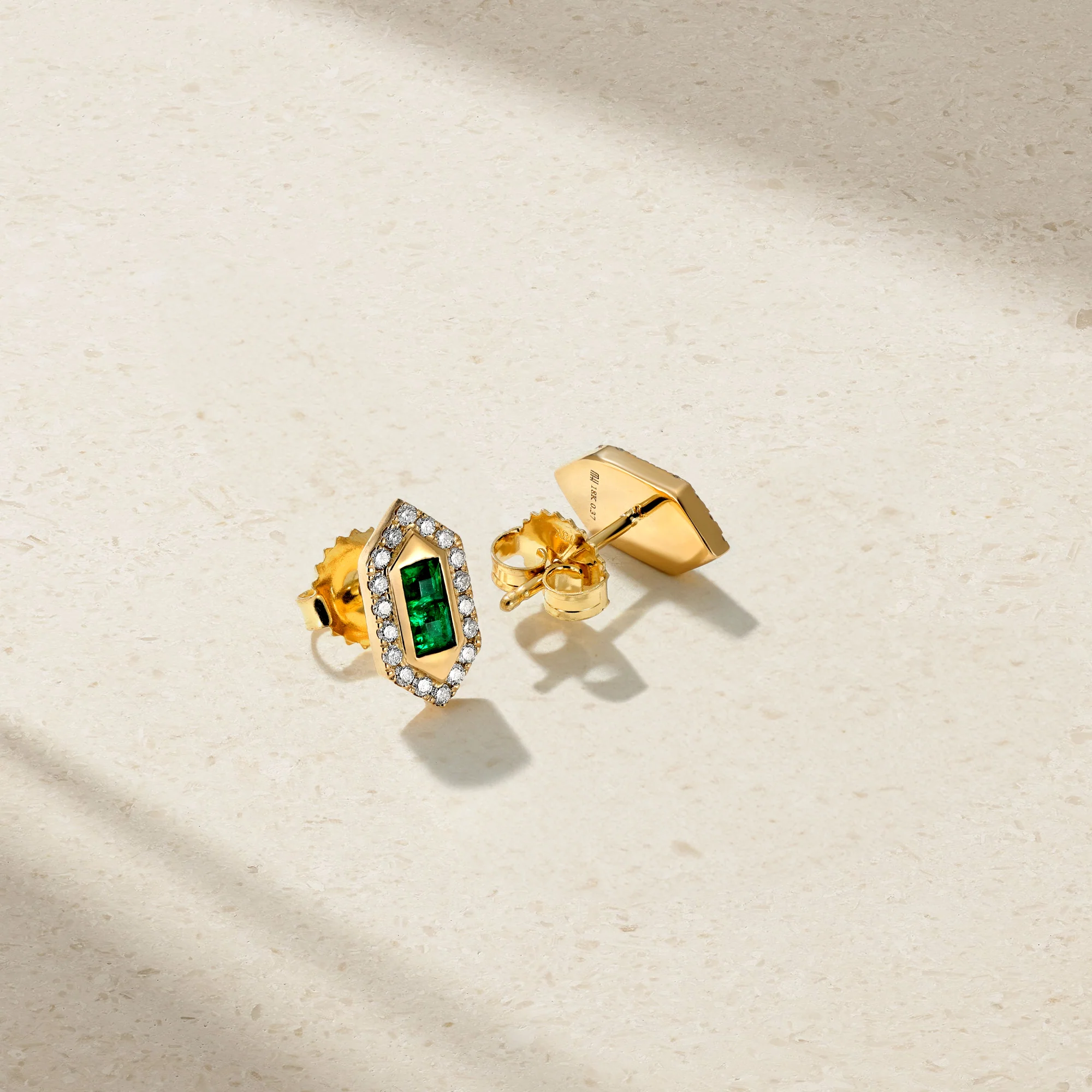 Pharaoh Emerald Stud Earrings - Image 3