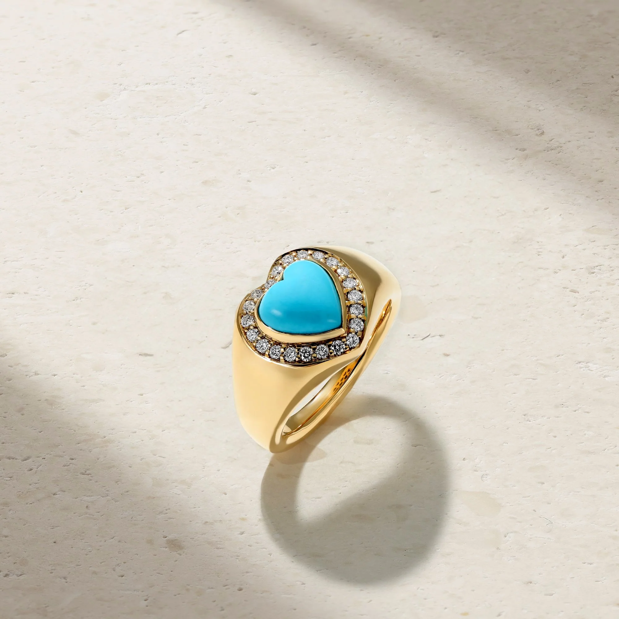 Puffed Heart Signet Ring - Image 3