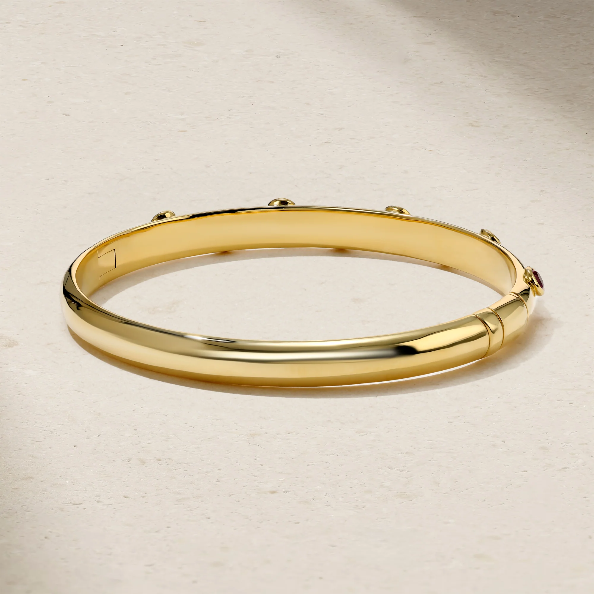 Riva Crest Ruby Bangle - Image 4