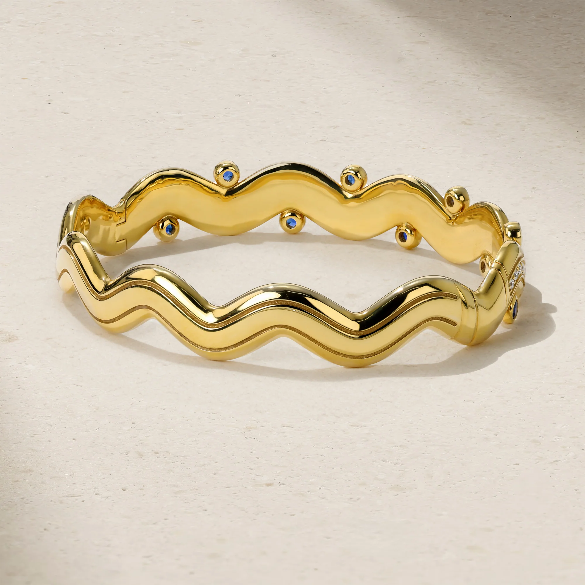 Riva Surge Sapphire and Diamond Bangle - Image 4