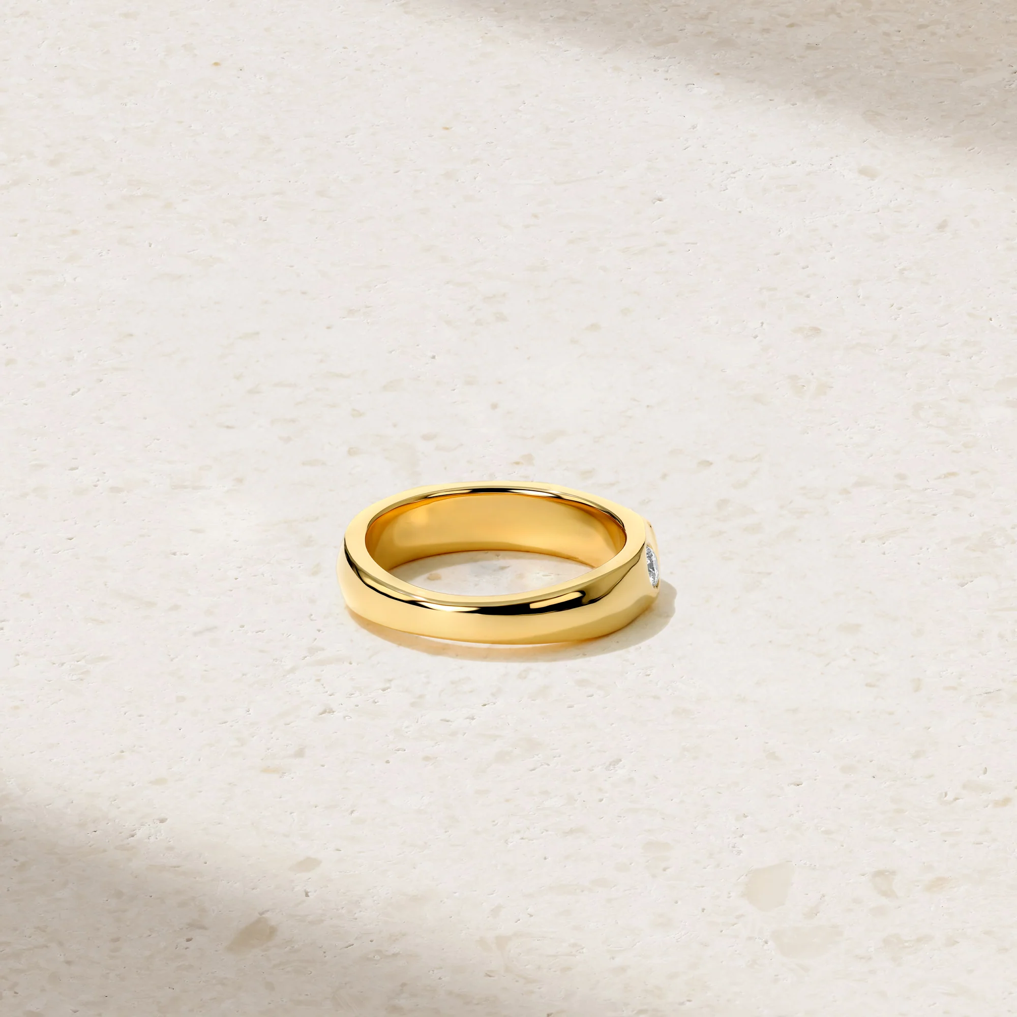 Sculpted Diamond Wave Ring - Image 4