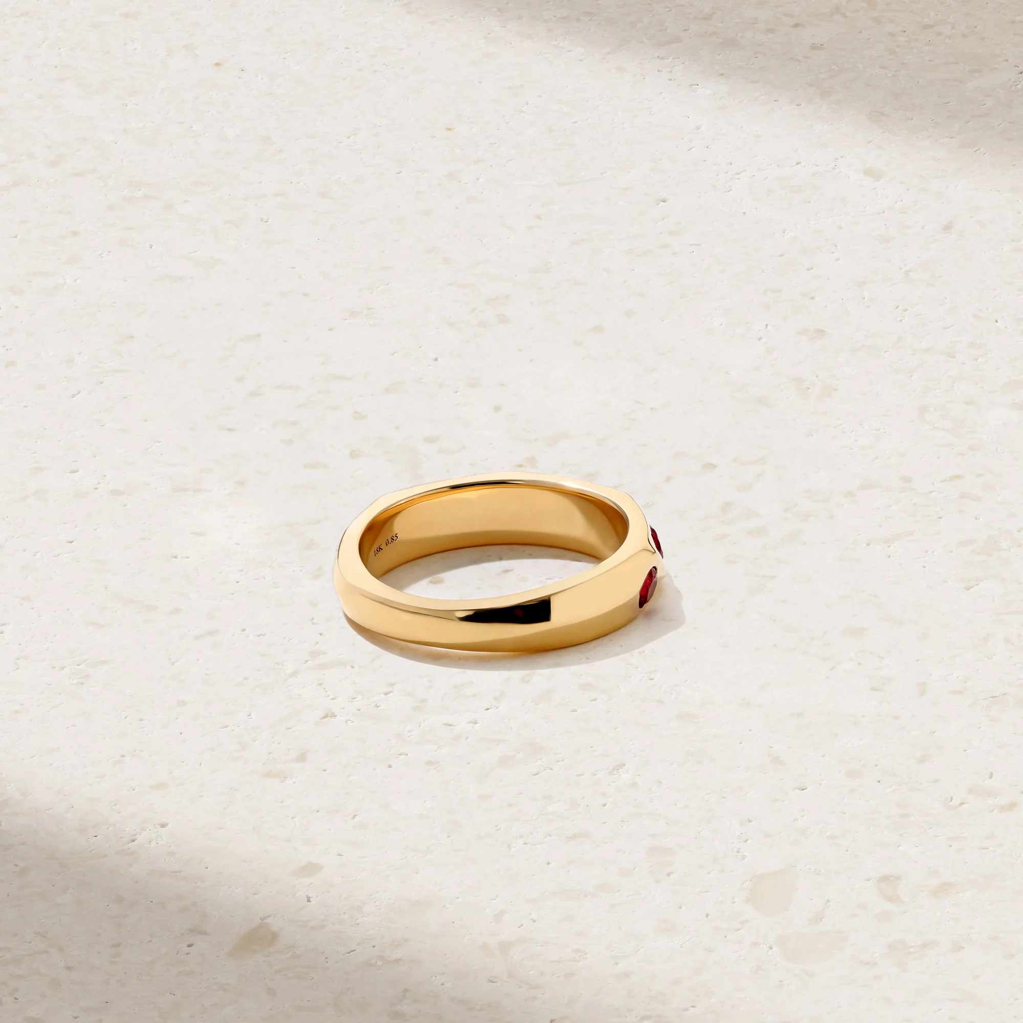Sculpted Ruby Wave Ring - Image 3