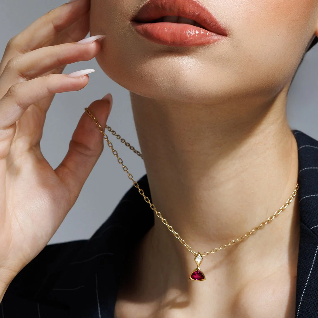 Silky Ruby and Diamond Pendant - Image 4
