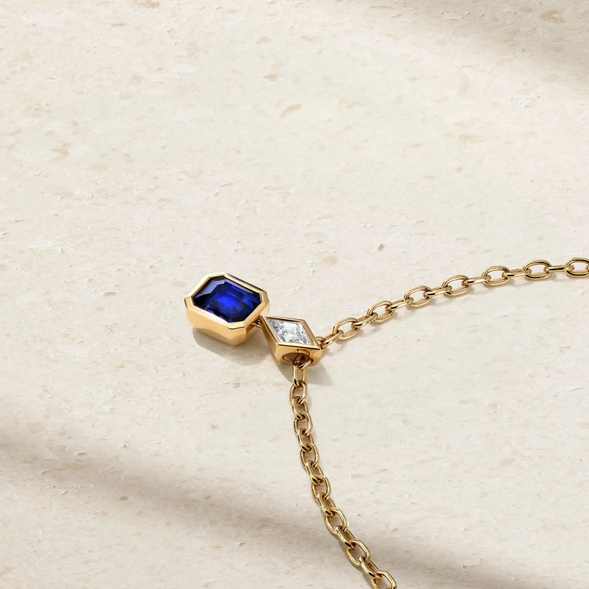 Silky Sapphire and Diamond Pendant - Image 3
