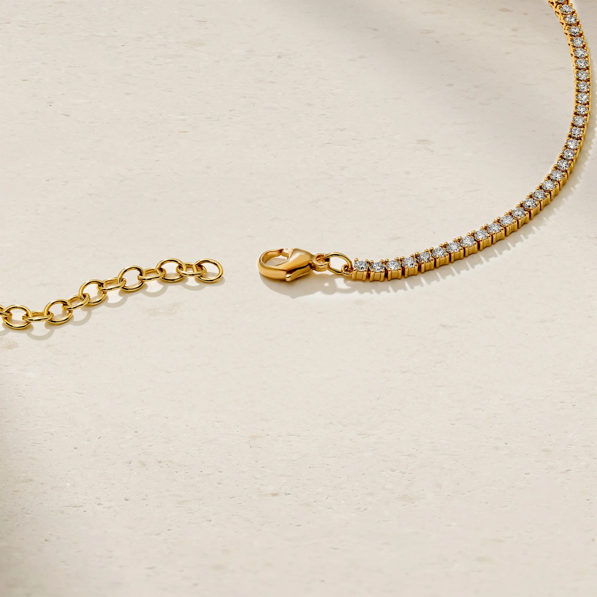 Single Thread Diamond Tennis Necklace - Image 4
