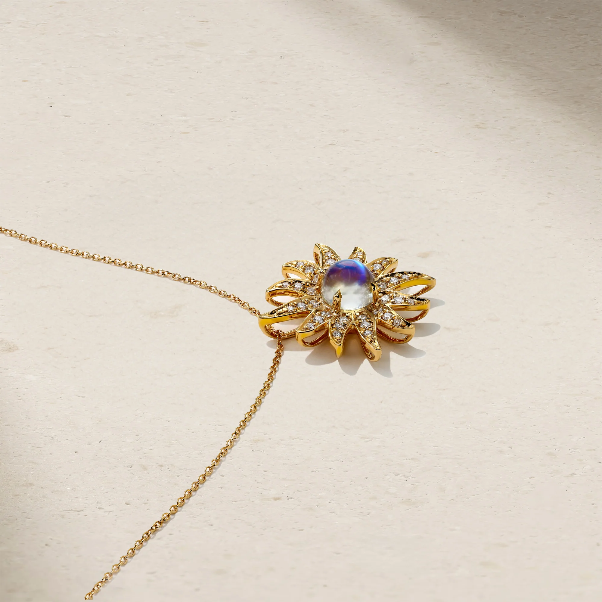 Solstice Moonstone and Diamond Pendant - Image 3