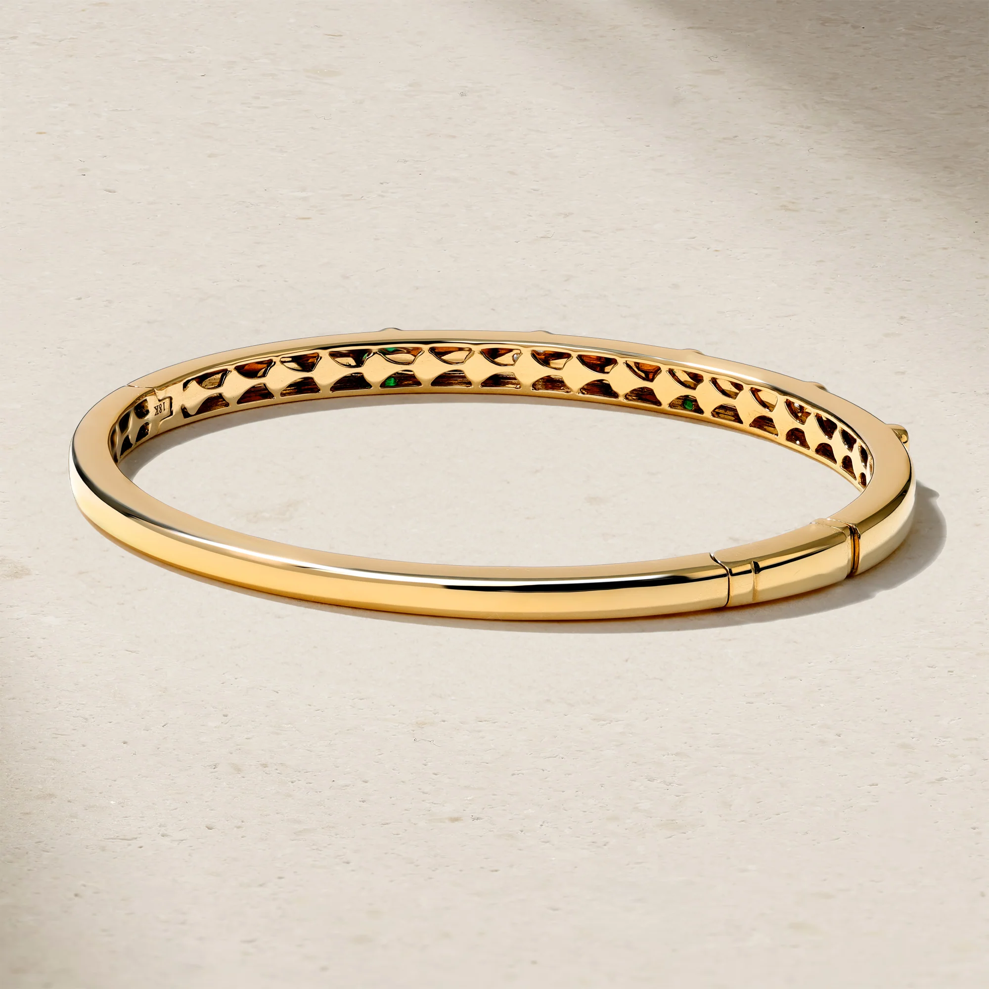 Trinity Emerald and Diamond Bangle - Image 4