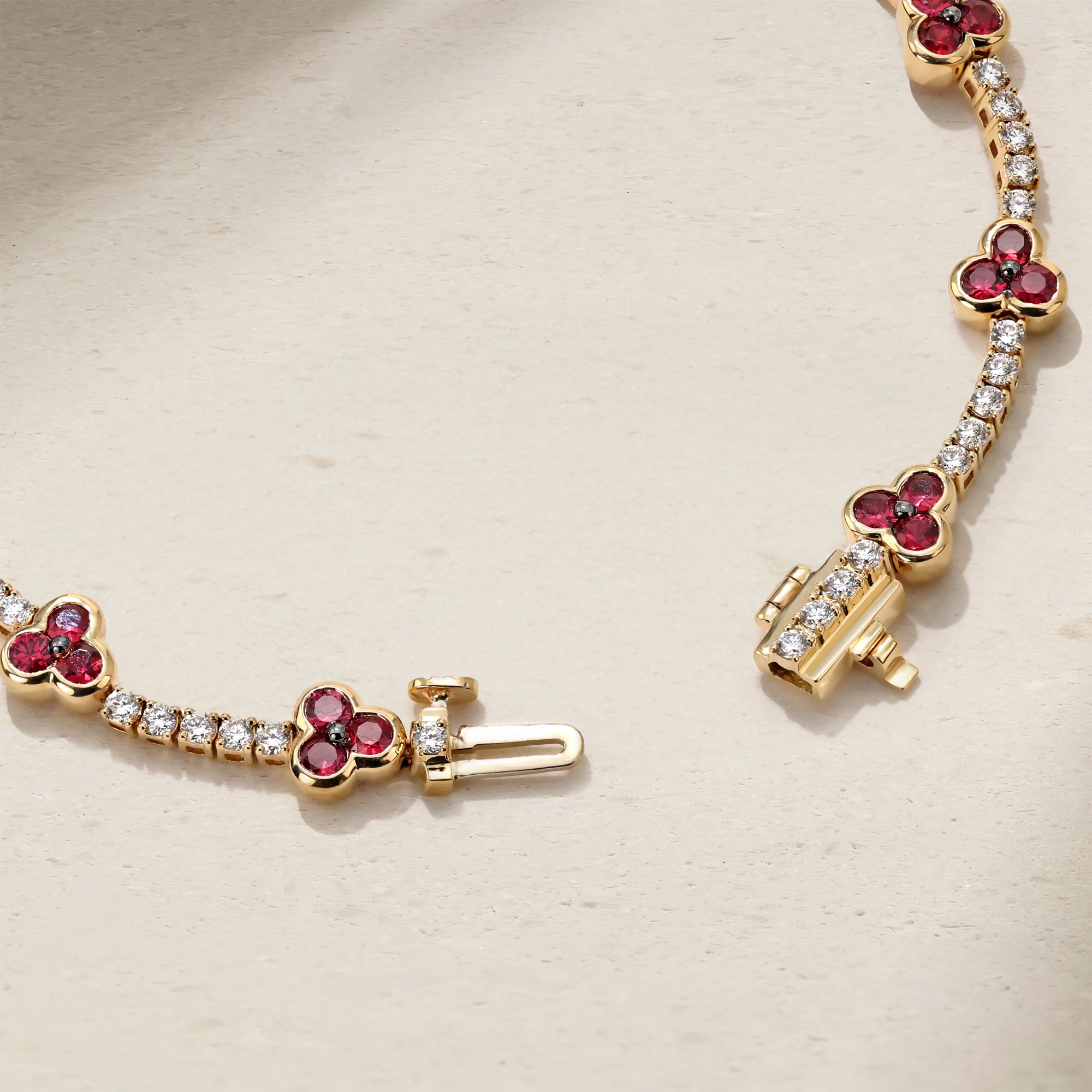 Trinity Ruby and Diamond Tennis Bracelet - Image 3