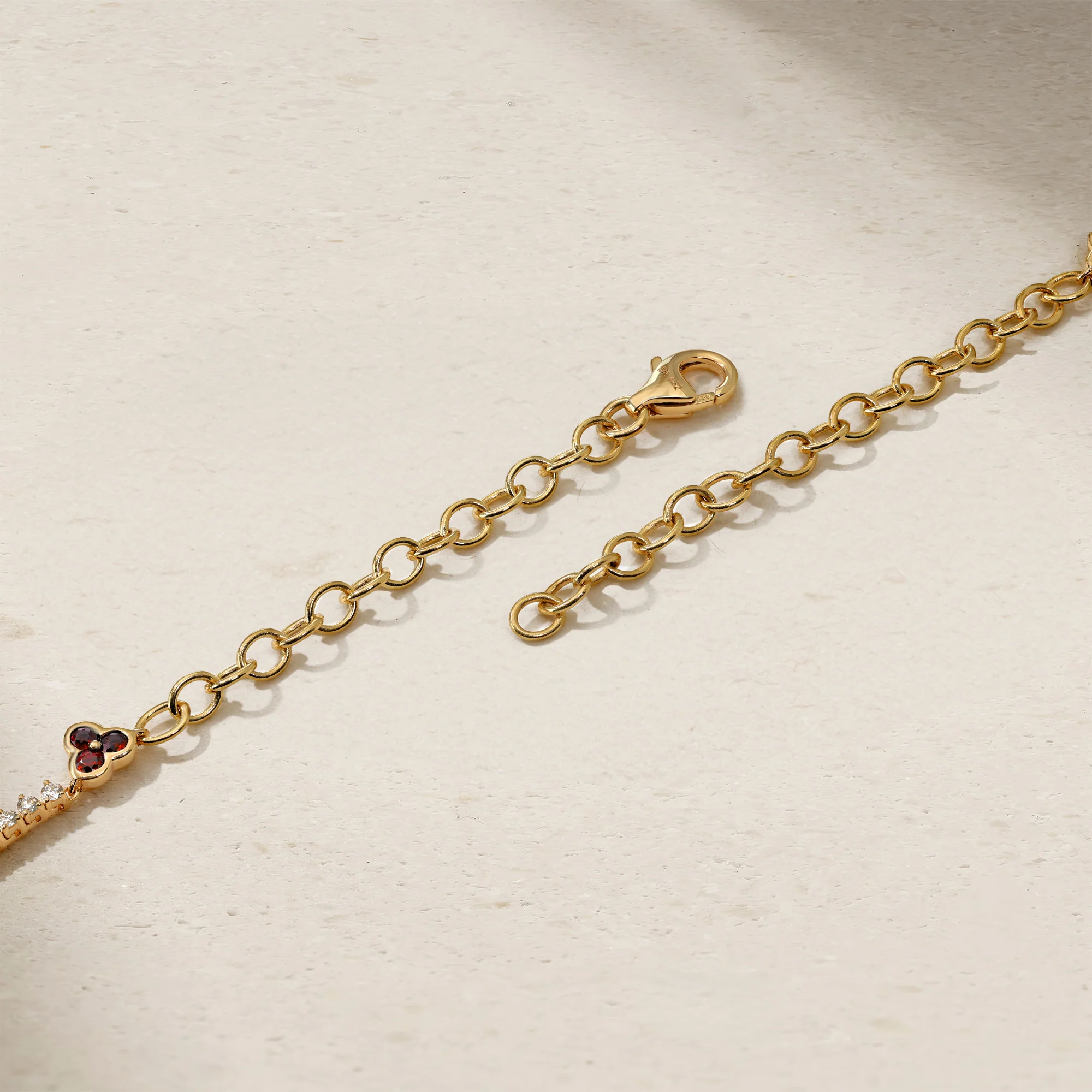 Trinity Ruby and Diamond Tennis Necklace - Image 3