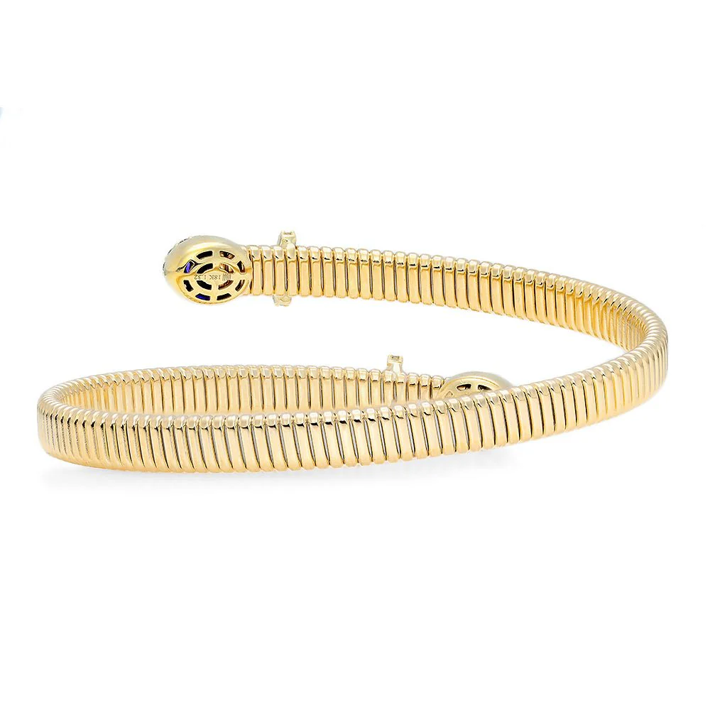 Tubogas Sapphire and Diamond Bypass Bracelet - Image 7